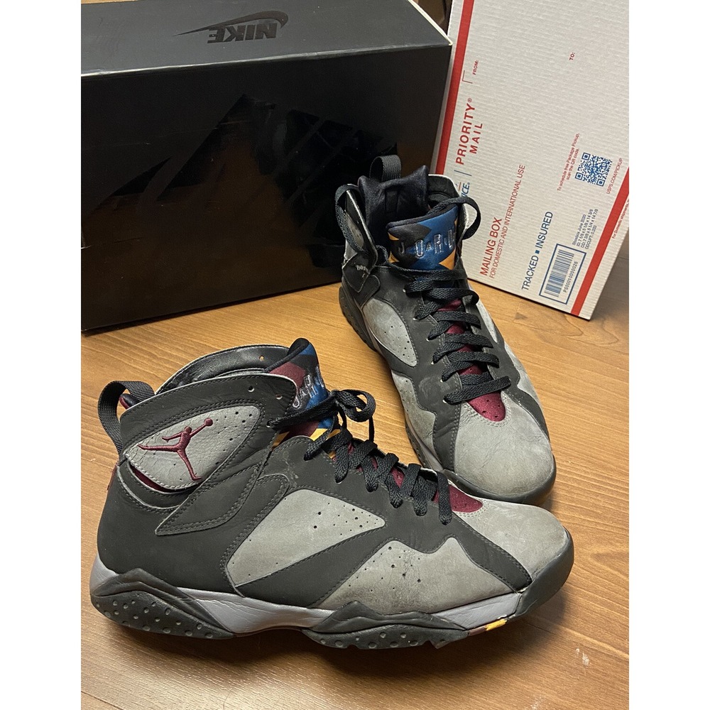 Air Jordan 7 Bordeaux 2011 Size 12 Men's 304775 003 Black / Grey VII